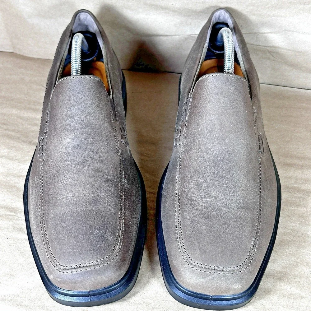 Ecco Men's US 9 - 9.5 EU 43 HELSINKI 2.0 Loafer Slip On‎ Taupe Leather Shoes